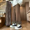 Pantalones de pana ultra gruesos con forro de borrego para hombre, con forro polar, gruesos, negros, cálidos para invierno, juveniles, con forro polar integrado, de pierna ancha