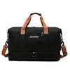 Bolsa de Viagem Estilo Coreano Portátil para Viagens de Curta Distância Bolsa de Bagagem Grande Capacidade Leve Separação de Seco e Molhado Bolsa para Esportes Fitness