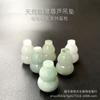Cuentas de jade birmano natural, a granel, calabaza de jade, hechas a mano, para pulseras y collares, accesorios.