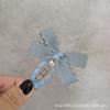 Pinza para el pelo para niños, estilo coreano, dulce y linda, con lazo pequeño azul vaquero, pinza para flequillo, horquilla rota, accesorios para la cabeza