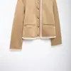 Ins Ropa de mujer al por mayor estilo europeo y americano Otoño 2026 Nuevo Abrigo Chaqueta de Doble Cara Adornado con Botones Dorados 8372305