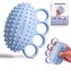 Separador de Dedos de Cinco Dedos Transfronterizo Entrenador de Fuerza de Agarre Banda de Goma Suave de Silicona Partículas de Masaje Entrenador de Fuerza de Agarre de Mano Equipo de Fitness para Entrenamiento de Fuerza