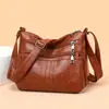 Bolso de mano de marca para mujer, piel suave, estampado, de hombro y cruzado, nuevo modelo 2026, multicapa, textura de patrón de cocodrilo