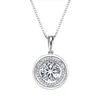 Colgante Brújula OVNI de Moissanita para Mujer, Plata Esterlina S925, Collar de Lujo Brillante de Alta Gama, Venta al por Mayor Transfronteriza