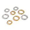 Aro Simple Minimalista Clip Básico para Oreja Sin Perforar Moda Ins Transfronteriza Europea y Americana Accesorios de Oro 18K Joyería Acero Inoxidable Mujeres