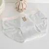 Calzones de algodón lindos y cómodos para niñas, amigables con la piel, cobertura total, antibacterianos 10A, entrepierna extendida, calzones tipo triángulo para estudiantes
