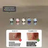 Uña de Dragón Mini Ópalo Clavo de Hueso de Oreja Acero de Titanio Médico Clavo de Oreja Agujeros de Oreja de Mujer Hermoso Clavo de Hueso de Oreja Clavo de Lóbulo de Oreja Caracol de Oreja