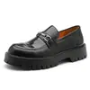 Mocasines, zapatos de cuero sin cordones, zapatos para aumentar la estatura para personas bajas, zapatos para hombre, zapatos casuales de punta redonda con suela gruesa, zapatos para estilista de cabello, talla grande, comercio exterior