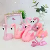 Hermosos adornos decorativos para pastel de flamenco de Instagram, DIY, alas de cisne de plumas, amor, amor, fiesta, postre, insertable