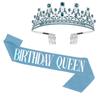 Corona de cumpleaños más vendida transfronteriza, conjunto de cumpleaños para niña, corona de diamantes de imitación para niña, cinta ritual