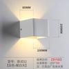 Lámpara de Pared LED para Exteriores Transfronteriza, Impermeable, Ajustable Arriba y Abajo, Lámpara de Pared Cuadrada de Cuatro Hojas Regulable, Diseño Sencillo para Pasillos de Hotel y Dormitorios