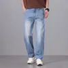 2026 Nuevos Jeans para Hombre Algodón Puro Verano Finos Sueltos Rectos Azul Claro Pantalones Largos para Hombre