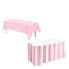 Saia de Mesa Retangular Descartável Toalha de Mesa Plástica PE à Prova de Óleo Decoração de Festa Casamento Mesa de Sobremesas Festa de Aniversário Suprimentos