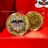 Oro puro 999, estilo chino moderno, pegatina de oro para teléfono, cabeza de tigre colorida personalizada, logotipo de empresa, lámina de oro conmemorativa con respaldo adhesivo