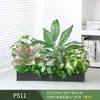 Paisagismo com Plantas Verdes Simulação Floreira Divisória de Piso Arte Floral de Chão Paisagem de Plantas Combinação de Floreira Flor Artificial em Vaso Bonsai Decoração