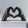 Escultura de Manos en Forma de Corazón Manos Pequeñas Adornos de Amor para Decoración de Estantería Adorno de Escritorio para el Hogar Estatua de Dedos de Amor Decoración Moderna Única Decoración de Tocador para Boda Navidad Cumpleaños Día de San Valentín