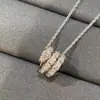 Collar de serpiente completo de diamantes para mujer, plata de ley chapada en oro rosa de 18 quilates, diseño de cabeza de serpiente y hueso, cadena para clavícula de múltiples vueltas, accesorio de nicho de lujo ligero