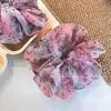Goma para el pelo fina de malla de verano con estampado pintado a mano, estilo Mori, ambiente versátil, temperamento, diadema, accesorios para el cabello para mujer