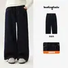 Calça Jeans Casual de Outono para Meninas Pudding Haru Coleção Outono 2026 Jeans Versátil com Forro de Lã Infantil