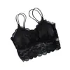 Nuevo sujetador strapless de encaje sexy transpirable y versátil para verano, anti-exposición con copas, camisola básica para mujer