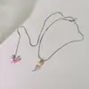 Collar Colgante de Medusa Rosa Gelatinosa Flotante Europeo y Americano, Diseño de Nicho de Lujo Ligero, Cadena para Clavícula Ajustable Libremente