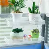 Estante Colgante de Escritorio de Hierro Estante de Almacenamiento Multicapa Estante para Macetas de Alféizar de Ventana Soporte para Plantas Suculentas de Escritorio de Oficina