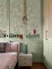 Papel de Parede Chinês Francês Flor e Pássaro Sala de Estar TV Sofá Parede de Fundo Decoração Revestimento de Parede Papel de Parede Estilo Retrô Americano