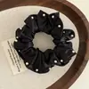 Goma para el pelo de satén perlado de alta gama estilo coreano para mujer, alta elasticidad, duradera, versátil para coleta y moño