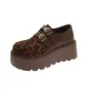 Mocasines de Doble Hebilla para Mujer 2026 Otoño Nuevos Versátiles Mary Janes Retro Suela Gruesa Aumentan la Altura Zapatos de Una Sola Pieza Modernos para Mujer