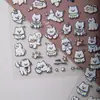 Pequeño animal Samoyedo perro blanco pegatinas para uñas de perro lindo 3D en relieve DIY adhesivo CCD pegatinas decorativas