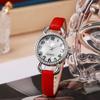 Nuevos Relojes de Pulsera de Cuero Transfronterizos para Mujer al por Mayor Moda Relojes de Cuarzo para Mujer con Diamantes Nicho Esfera de Nácar Relojes para Damas para Estudiantes