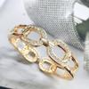 Pulsera para Mujer Nueva Personalidad Europea y Americana Creativa Moda Pulsera Transfronteriza Sentido de Alto Nivel Exagerada Pulsera de Oro de Apertura para Mujer