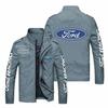 Jaqueta com Estampa de Padrão de Carro para Comércio Exterior Transfronteiriço Europeu e Americano Masculina Gola Alta Cor Sólida Roupa Externa de Negócios Jaqueta Casual Jaqueta Jovem