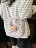 Bolsa de Axila Transfronteiriça Retrô com Bolinhas Desenho Animado Boneca Nicho Fofa de Ombro Único Transversal Bolsa de Mão Doce para Meninas Jovens