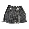 Bolsa Balde com Strass Feminina 2026 Novo Estilo Simples Moda Casual Grande Capacidade Ombro Transversal Bolsa Tendência com Strass