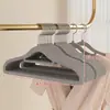 Cabides Domésticos Flocked Antiderrapantes para Secar Roupa Loja de Roupas Ombro Canto Sem Marcas Pendurar Guarda-Roupa Artefato Organizador