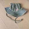 Lindo Sombrero de Senderismo Rosa Denim con Orejas de Oso para Mujer, Verano al Aire Libre, Protección Solar y Parasol, Sombrero de Pescador, Sombrero de Olla de Senderismo, a la Moda