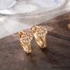 Nuevos aretes de flores de circonita de moda Aretes de diamantes exagerados europeos y americanos lujo ligero 2024 Nuevos aretes elegantes para mujeres