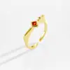 Anillo de Piedra de la Suerte Colorido de Moda y de Alta Gama con Apertura Ajustable e Índice Incrustado con Circonita para Mujer con Diseño Versátil