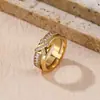 Anillo de personalidad de moda coreana diseño de nicho femenino índice alto anillo de dedo anillo de lujo ligero joyería al por mayor