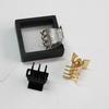 Pinza Pequeña de Aleación de 3.5cm Popular en Internet Mismo Estilo Pinza Negra Sencilla Pasador Japonés de Gama Alta Pinza Lateral Accesorios para el Cabello para Mujeres