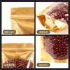 Sacos Dourados de Embalagem Alimentícia Revestidos de Alumínio para Chá, Frutas Secas, Salgadinhos, Ervas Medicinais, Bexiga de Peixe, Pepino-do-Mar, Sacos Autovedantes Brilhantes de Folha de Alumínio