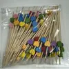 Suministro exclusivo transfronterizo de coloridos palillos con forma de corazón para fiestas, bares, platos de frutas y decoraciones de aperitivos, coloridos palillos para cócteles