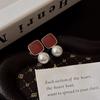 Pendientes de Pin de Plata de Ley 925 Antiestéril Pendientes de Abalorios Geométricos Ankara Suaves y Hyun-sook Otoño e Invierno Versátiles Pendientes Sencillos Versátiles
