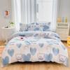Juego de Cama de Cuatro Piezas Cepillado Clase A, Juego de Tres Piezas para Dormitorio de Estudiante Individual de Invierno, Funda de Edredón Estilo Ins, Ropa de Cama de Dibujos Animados