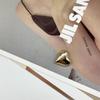 Botón de Amor Espejo Metálico Forma de Corazón Pie Alto Hebilla Decorativa Oro Plata Botón para Camisa Cárdigan Suéter Abrigo