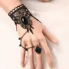 Nueva Reina de Fiesta Piedra Preciosa Gargantilla Ancha Collar de Encaje Negro Accesorios para Vestido Qinuo Pulsera Venta Caliente Mayoreo