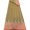 Tul Suizo de Algodón Bordado con Patrón de Ola Perforada Tela para Vestido de Boda Africano Vestido de Escenario Encaje