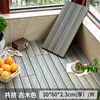 Suelo de Madera Plástica para Exteriores Empalmable Autoinstalable Terraza Patio Balcón Hebilla Suelo Exterior Anti-Corrosión Tablero de Madera sin Quilla