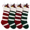 Calcetines grandes de bolsa de caramelo tejidos, accesorios para regalos, decoraciones navideñas más vendidas, calcetines transfronterizos, Navidad